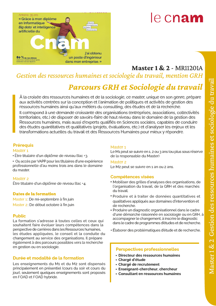 Brochure de la formation