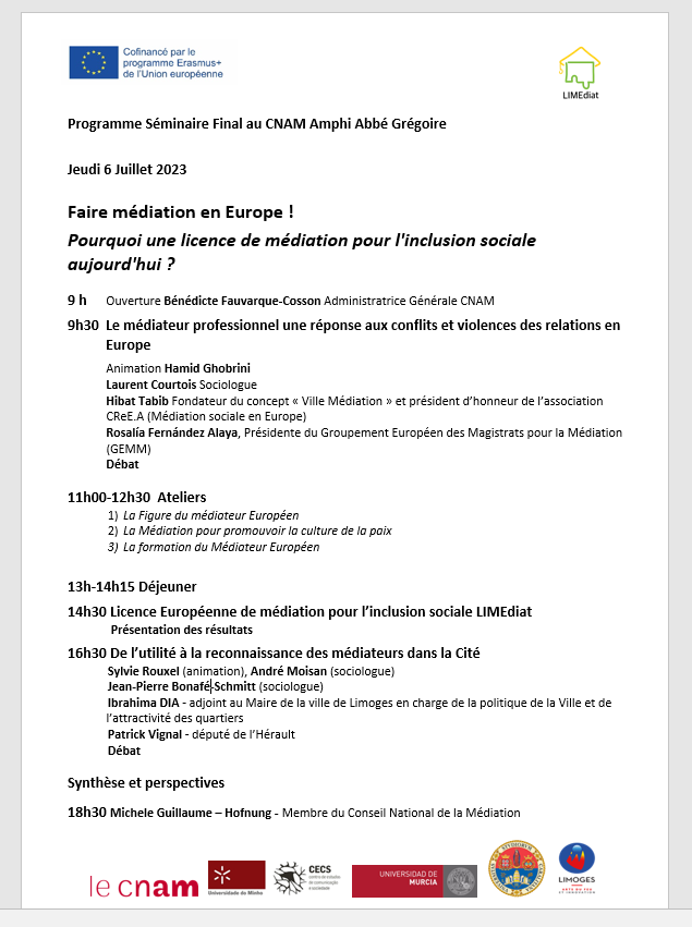 Programme Séminaire LIMEdiat